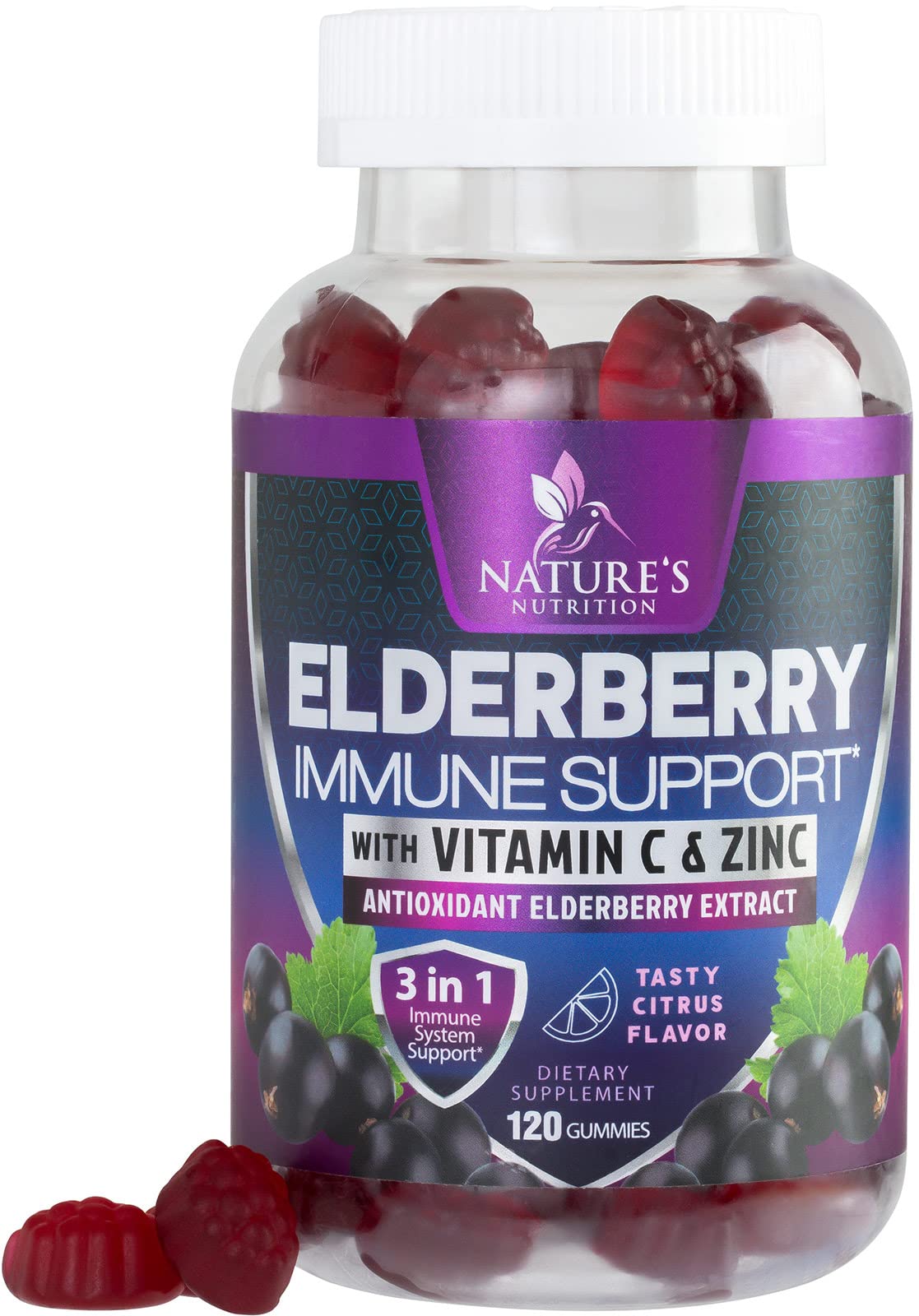 MyKind Organics, Elderberry, Immune Gummy, 120 Vegan Gummy Drops