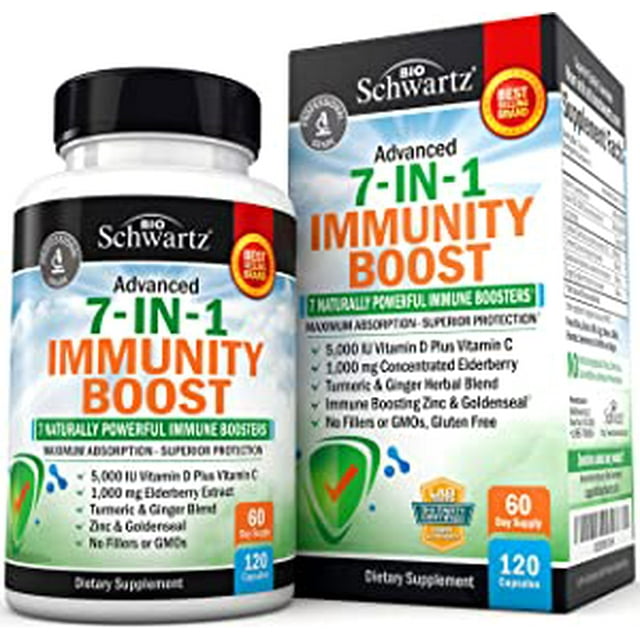 Immune Support Vitamin & Herbal Blend Elderberry, Vitamin C & Zinc