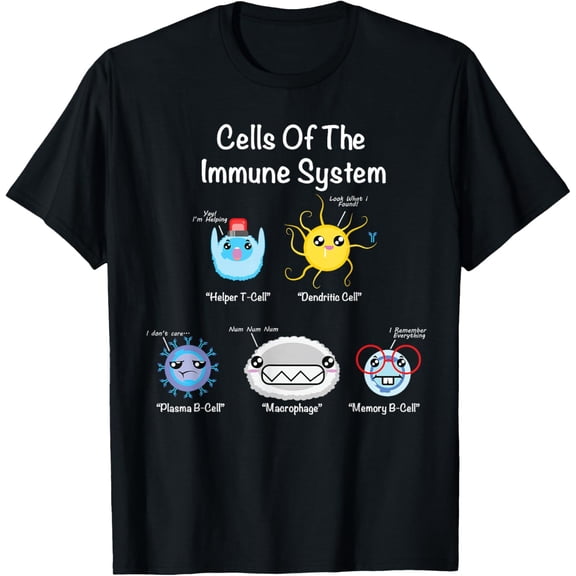 Immune System Cells Biology Gifts Science Humor Immunologist Mens T-Shirt