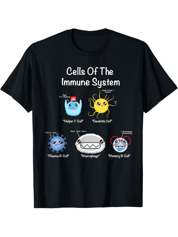 Immune System Cells Biology Gifts Science Humor Immunologist Mens T-Shirt