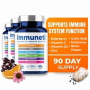 Immuneti - Advanced Immune Defense 6-in-1 - Vitamin C, Echinacea, Elderberry, Vitamin D, Zinc, Garlic