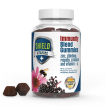 Immunity Blend Gummies by Shield Vitamins, 6-1 Immune Support, Elderberry, Echinacea, Zinc, 60 Ct.
