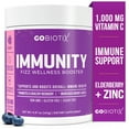 thumbnail image 1 of GoBiotix Immunity Fizz Drink with Vitamin C, Zinc & Elderberry for Immune Support, Berry, 30 Servings, 1 of 9