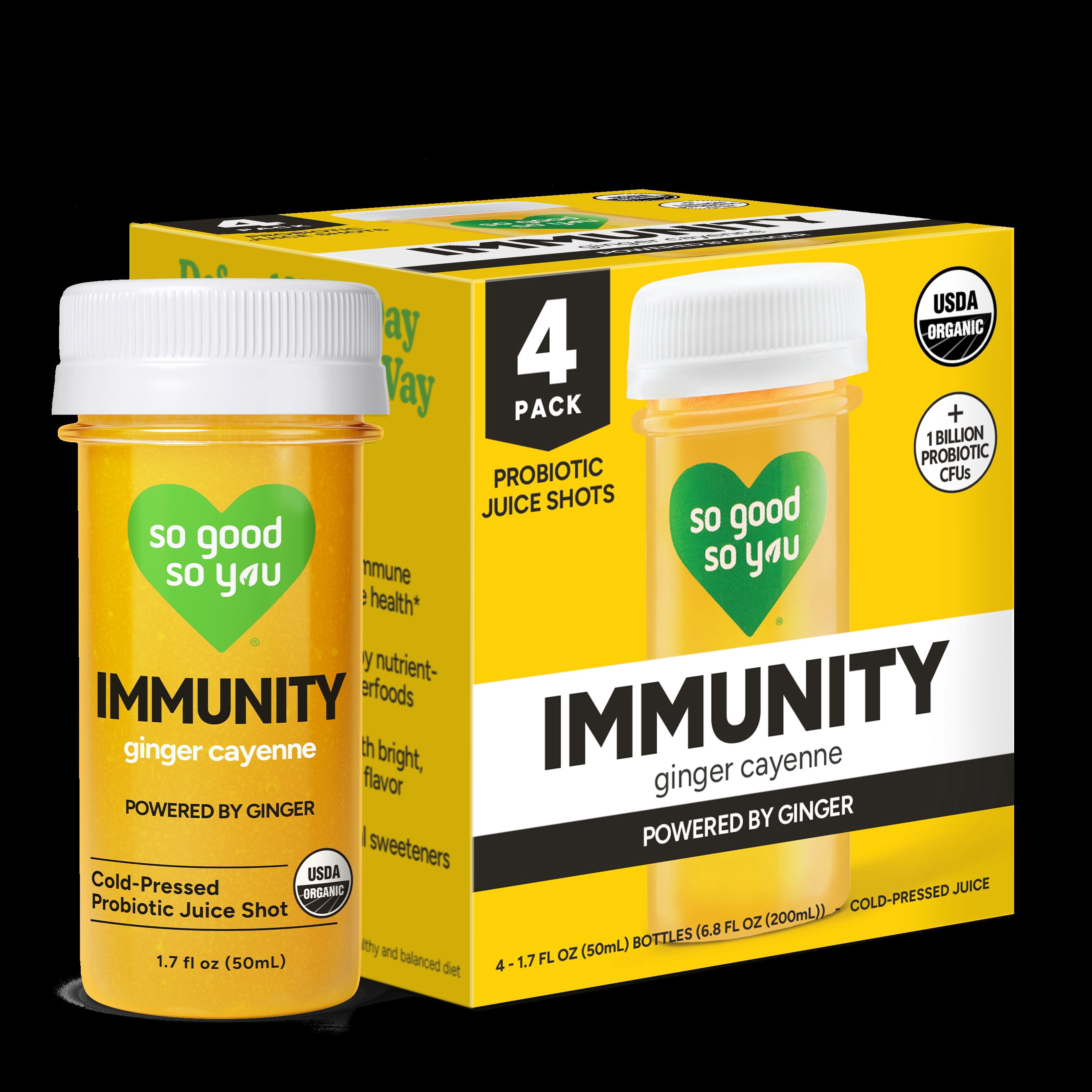 ピュアショット　キット So Good So You Immunity Juice Shot Ginger Cayenne 4-Pack 1.7 fl oz