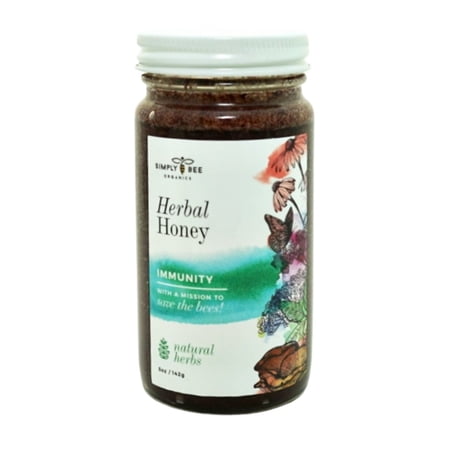 Immunity Herbal Honey | Pure Organic Raw Honey | Supports Well-Beeing | Organic Herbs |Non-GMO |0% Additives | Kid Approved
