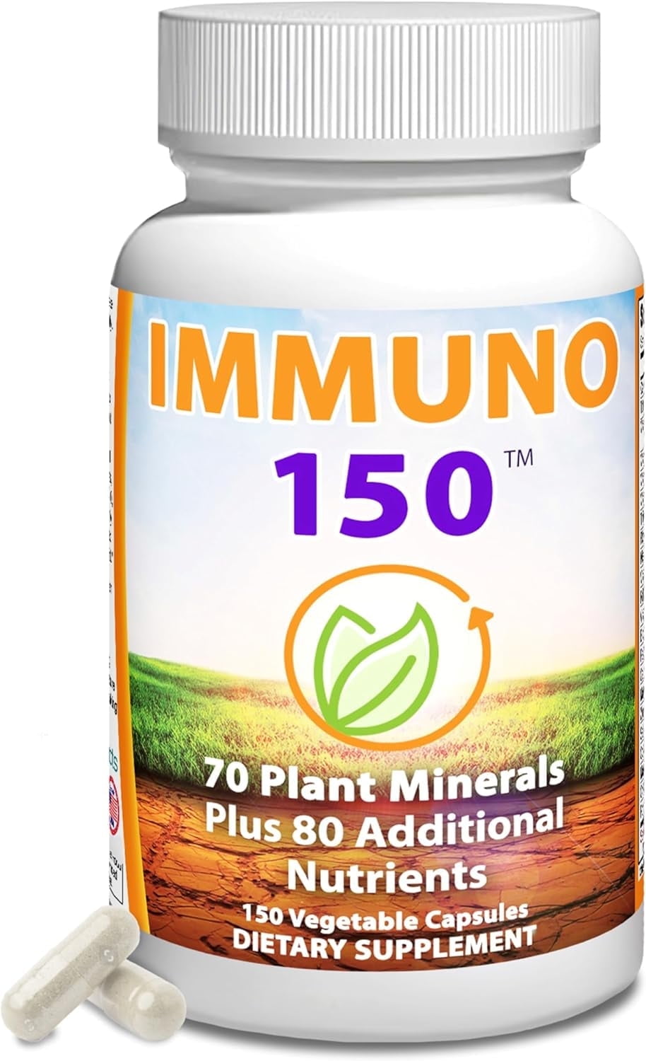 Immuno150 Immune Support Supplement, 150 Vegetable Capsules - Immunity Boost Packed w/ Antioxidants