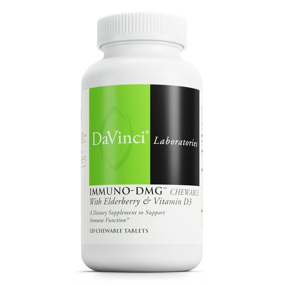 Immuno-DMG Chewable with Elderberry & Vitamin D3, 120 Chewable Tablets, DaVinci Laboratories of Vermont