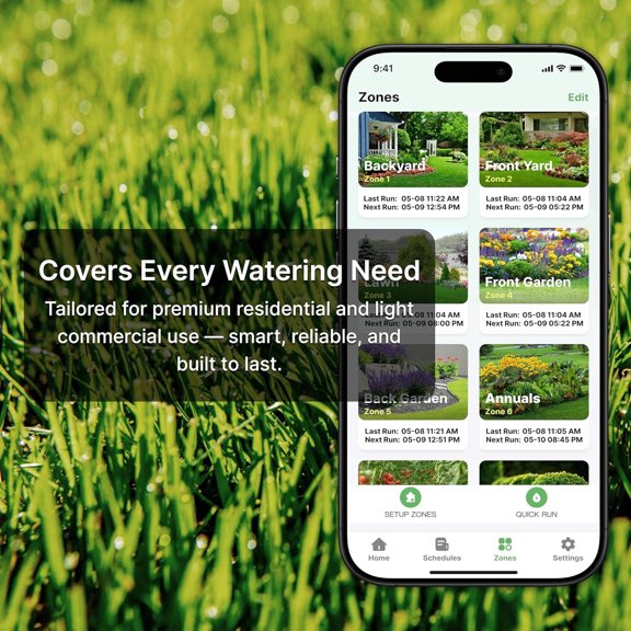ImoLaza 8-Zone WiFi Smart Irrigation Controller with Hyper-Local Weather & App Control for Outdoor Lawn