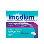 Imodium Multi-Symptom Relief Anti-Diarrheal Medicine Caplets, 12 Count