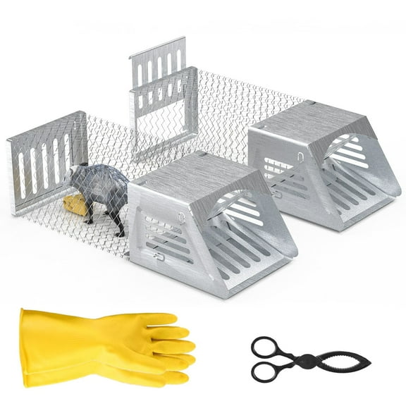 Imountek 2Pcs Humane Mouse & Rat Trap Cage, 11 Inches Automatic Continuous Reusable Rodent Trap