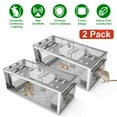 thumbnail image 1 of Imountek 2Pcs Reusable Humane Rat Trap, 2-Door Automatic Continuous Mouse Trap Cage for Indoor Outdoor Use, 1 of 11
