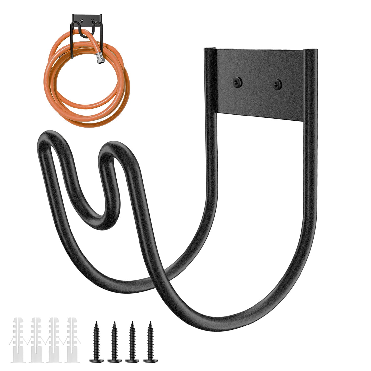 Imountek 2Pcs Wall Mounted Garden Hose Holder, Stainless Steel Hose Rack Reel Organizer for Water Hose Extension Cords