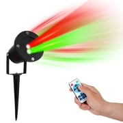 Imountek Outdoor Laser Projector Light, Red Green Laser Light with 3 Modes 12 Speeds, IP44 Waterproof, Remote, Timer