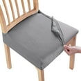 thumbnail image 1 of Imountek Stretch Dining Chair Slipcovers for Armless Chairs, 4Pack Waterproof Washable Jacquard Seat Covers, Grey, 1 of 13