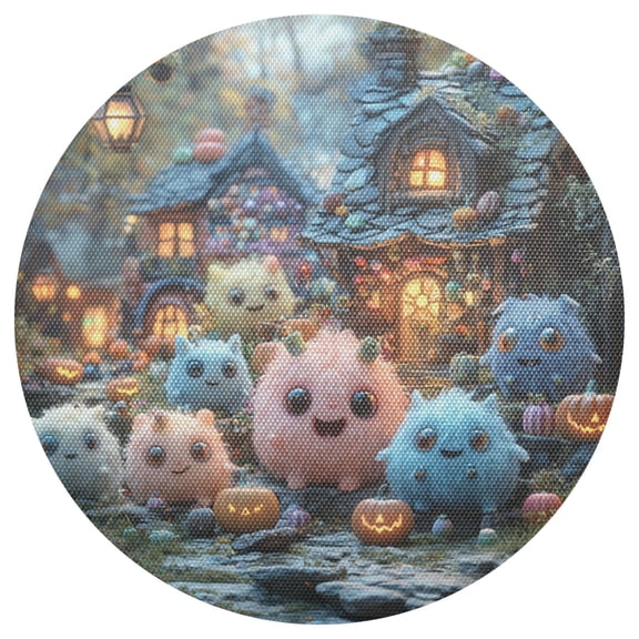 Imp Party 15.4in Diameter PVC Plate Mat, Heat-Resistant and Cuttable, Kitchen Decor