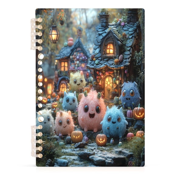 Imp Party A5 8.3x5.7in PP Notebook, Adjustable Rings, 60 Sheets, Diary or Journey Note