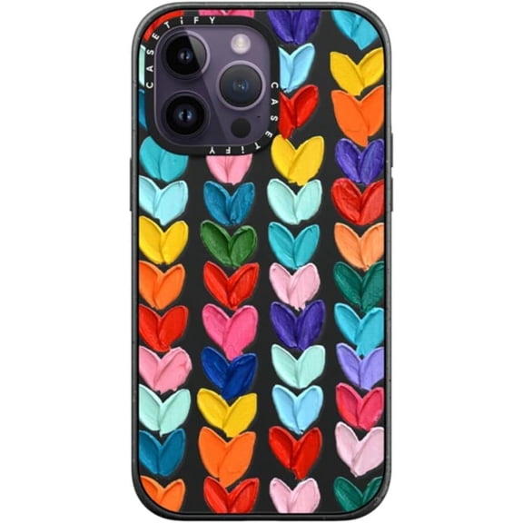 Impact 14 Pro Max Case [4X Military Grade Drop Tested / 8.2ft Drop Protection] - Polka Daub - Matte Black