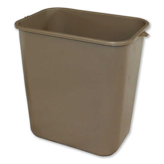 Impact® Soft-Sided Wastebasket, 28 qt, Polyethylene, Beige 7702-15
