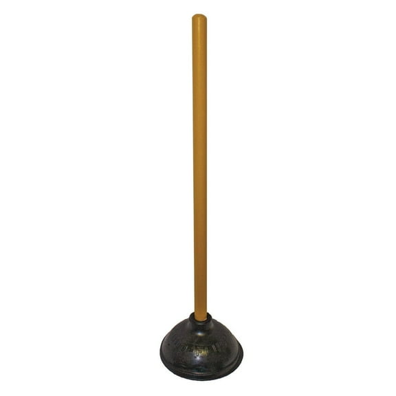 Impact Toilet/Drain Plunger 20" Wood Handle 6" dia 9201