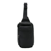 Impact Accessories Men’s Black Commuter Crossbody Sling Bag with In-Built Water Bottle Pocket