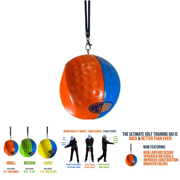 Impact Ball Pro Model 2025 Golf Swing Trainer - Small Size, Multicolor, Durable Polyurethane Foam for All Ages