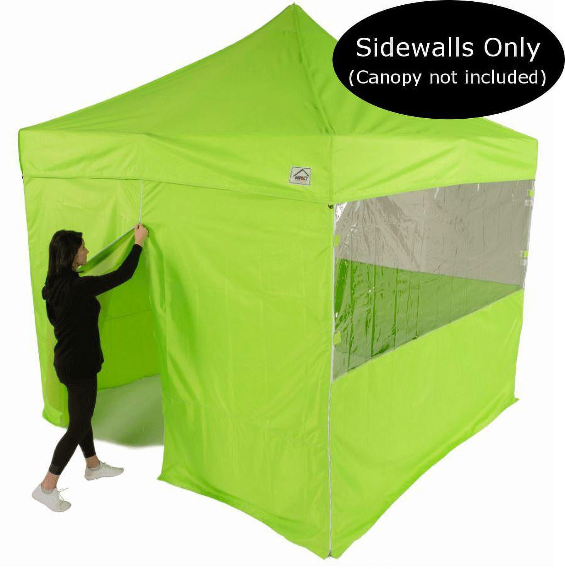 Impact Canopy 10 Foot Middle Zipper Canopy Tent Wall, 1 Wall ONLY, 10? Canopy Sidewall, Lime Green