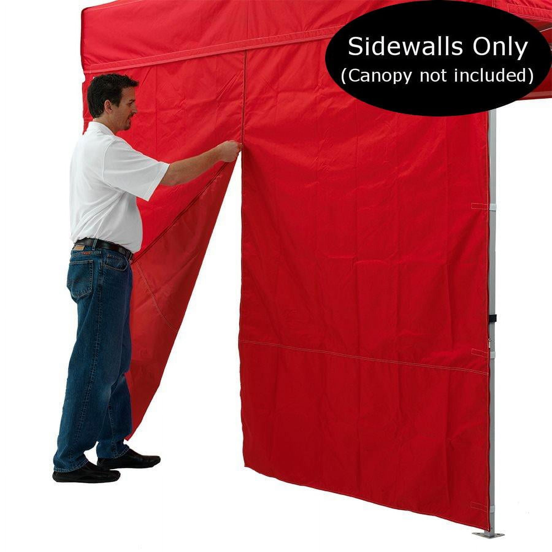 Impact Canopy 10 Foot Middle Zipper Canopy Tent Wall, 1 Wall Only, Canopy Sidewall, Red