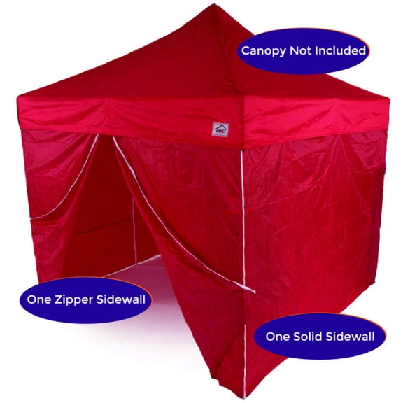 Impact Canopy 10 x 10 Canopy 4 Sidewalls, Outdoor Gazebo Canopy Replacement Walls Only, Red