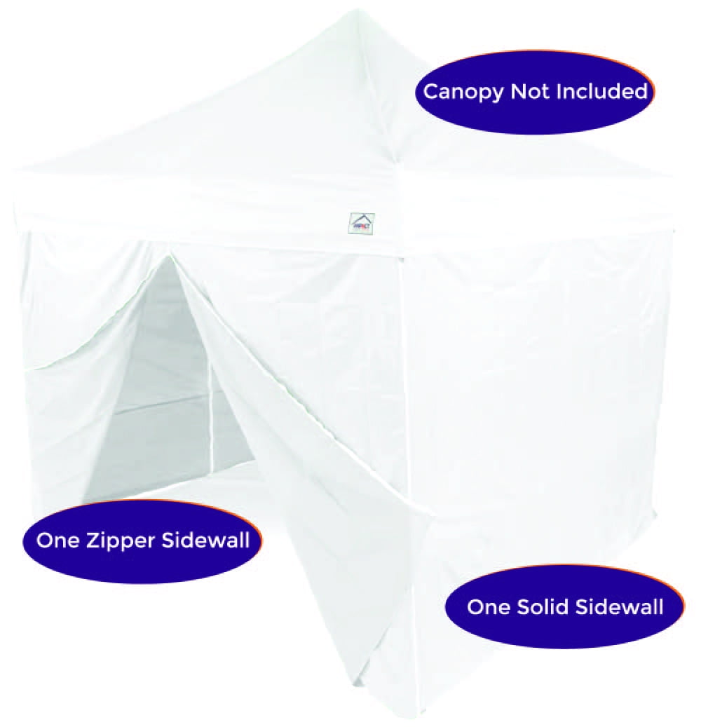 Impact Canopy 10 x 10 Canopy 4 Sidewalls, Outdoor Gazebo Canopy Replacement Walls Only, White