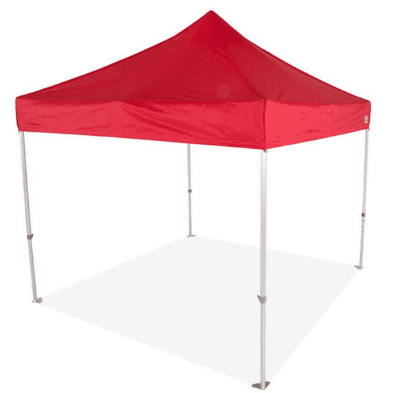 Impact Canopy 10 x 10 Instant Pop Up Canopy Tent, Commercial Grade Aluminum Frame, Roller Bag, Red