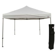 Impact Canopy 10 x 10 Pop Up Canopy Tent, Straight Leg Shelter, Steel Frame, Roller Bag, White