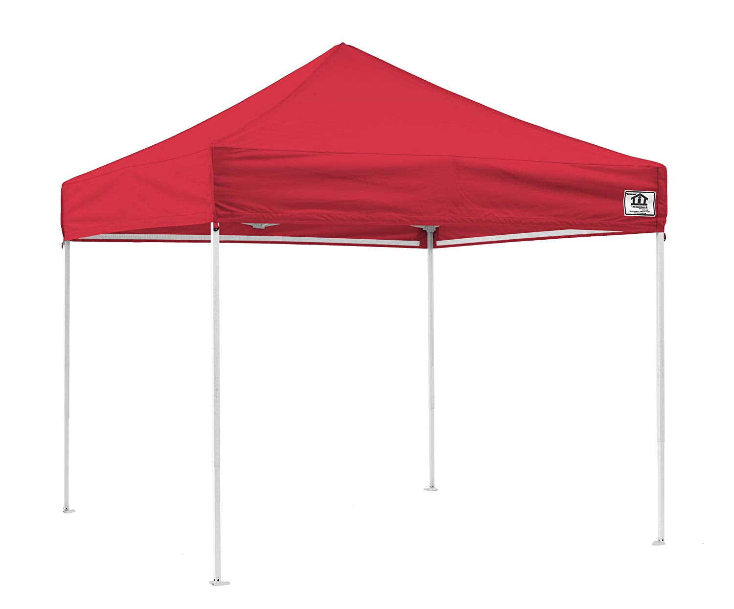 Impact Red 10' x 10' Alloy Steel Pop-Up Canopy Tent with Roller Bag