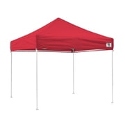 Impact Canopy 10 x 10 Pop Up Canopy Tent, Straight Leg Shelter, Steel Frame, UV Coated, Roller Bag, Red