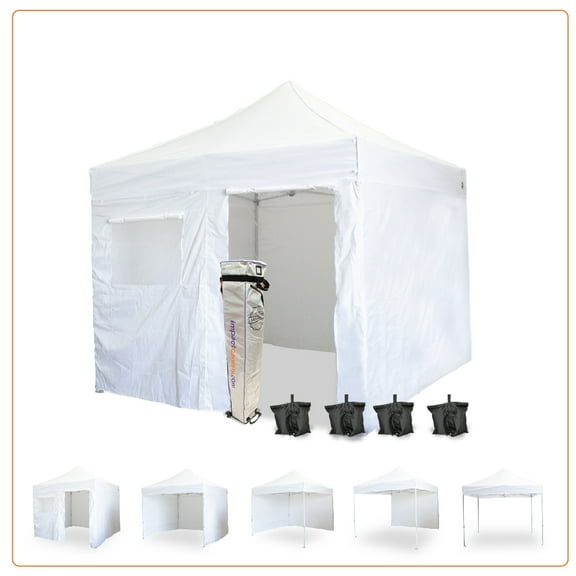 Impact Canopy 10' x 10' Pop Up Canopy Tent with 4 Side Walls Outdoor Market Shelter