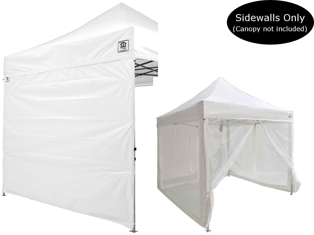 Impact Canopy 10’ x 10’ White Outdoor Canopy Sidewalls, Solid and Mesh (6 Pack)