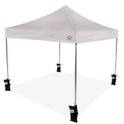 Impact Canopy 10x10 Instant Pop Up Canopy Tent, Straight Leg, Weight Bags, Roller Bag, White