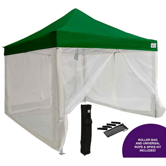 Impact Canopy 10x10 Pop Up Canopy Tent, Mesh Sidewalls, Screen Room