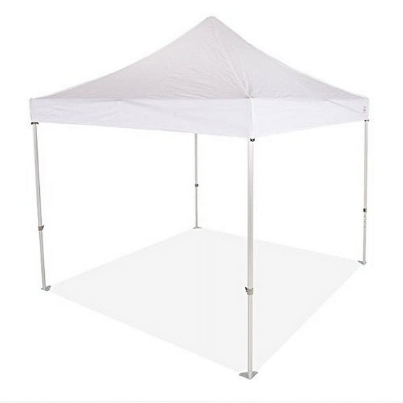 Impact Canopy 10x10 Pop Up Canopy Tent, Powder Coated Steel Frame, Straight Leg, Wheeled Roller Bag, White