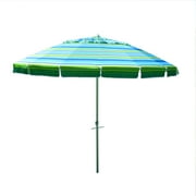 Impact Canopy 8 Beach Umbrella, UV Protected, Vented, Tilt Pole, Sand Anchor, Carry Bag, Blue/Green