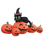 Impact Canopy Inflatable Outdoor Halloween Decoration, Pumpkin Family with Black Cat