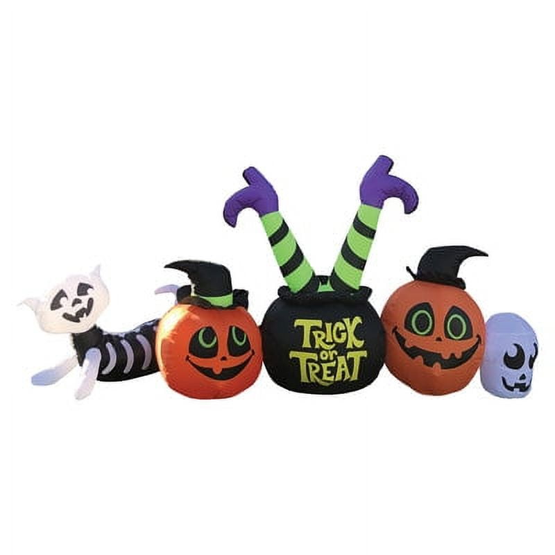 Impact Canopy Inflatable Outdoor Halloween Decoration, Pumpkin and Witch