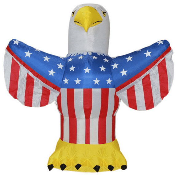 Impact Canopy 4th of July Inflatable, Outdoor Airblown Inflatable Patriotic American Bald Eagle Decoration, 6 Feet Tall