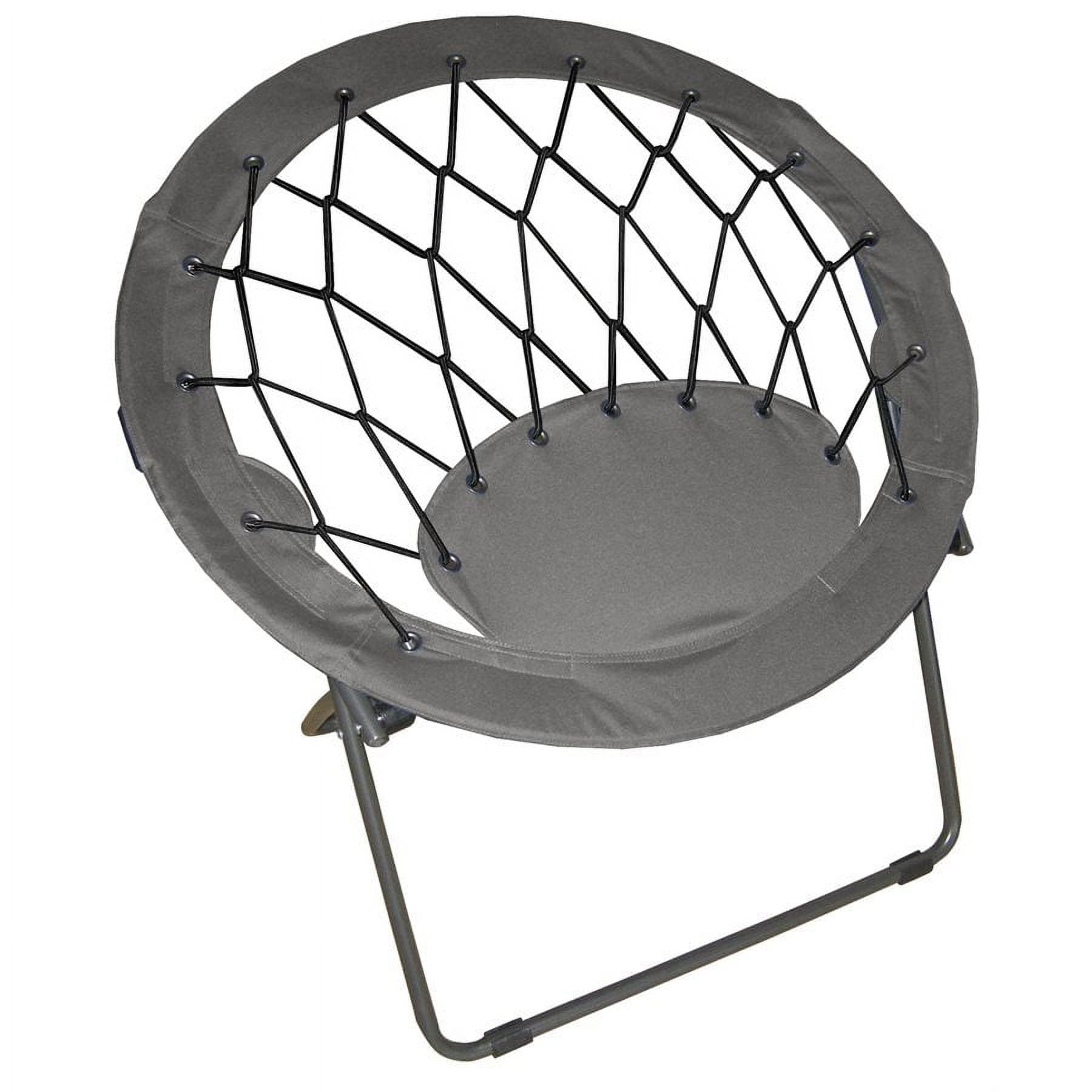 Impact Canopy Polyester Bungee Chair Portable Folding Chair , Grey