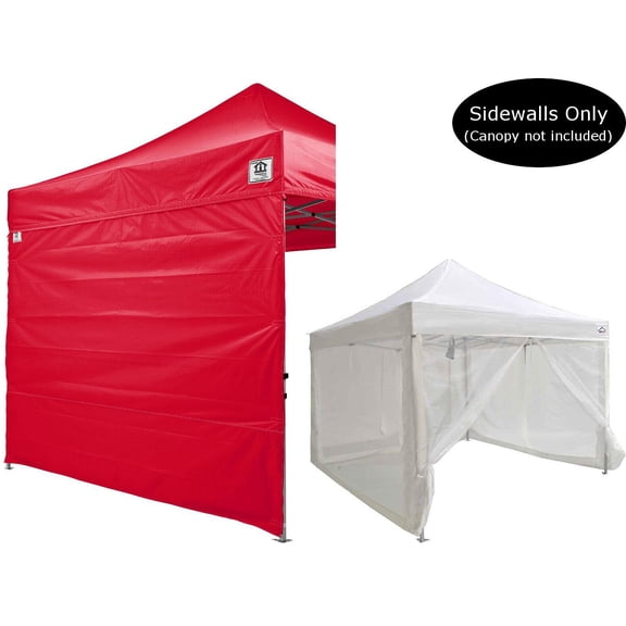 Impact Canopy Side Wall Kit, Canopy Walls for 10x10 Instant Pop Up Canopy Tent, Walls Only, 2 Pack, Red