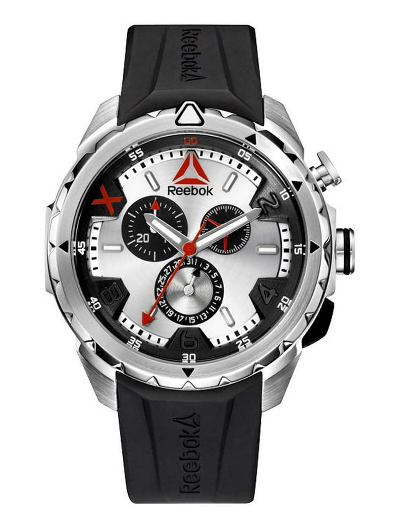 Reebok Unisex Wristwatch White/Black Rubber Strap Analog Quartz Wrist Watch Casio Quartz Watch Easy Reader White Dial Black Rubber Band  main image 3