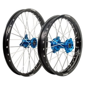Impact Complete Front/Rear Wheel Kit 1.40 x 19/1.85 x 16 Black Rim/Silver Spoke/Blue Hub for KTM 85 SX 2012-2018