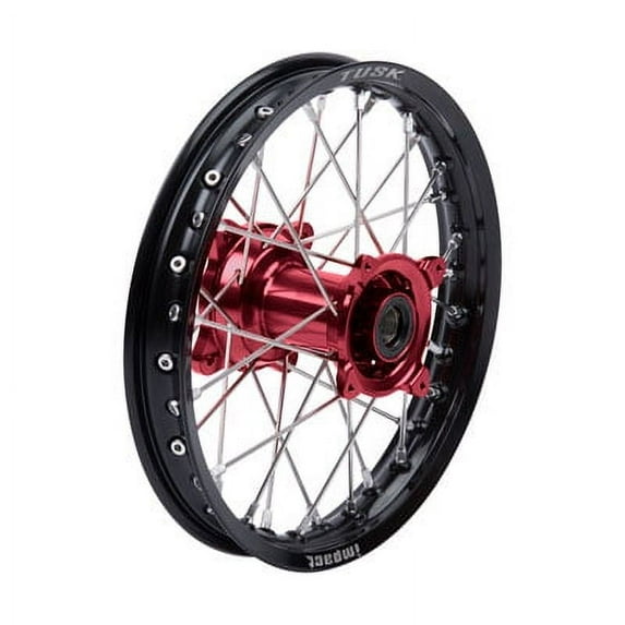 Impact Complete Wheel - Rear 14 x 1.60 Black Rim/Silver Spoke/Red Hub for Honda CRF150R Expert 2007-2009