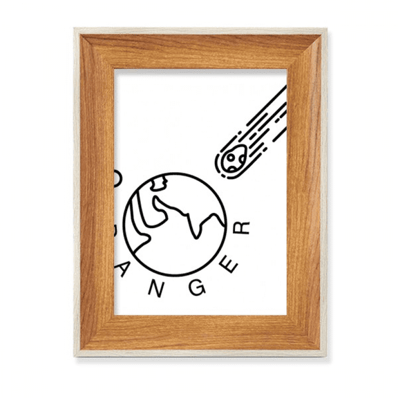Impact Danger Earth Meteorites Desktop Wooden Photo Frame Display Picture Art Painting Multiple Sets