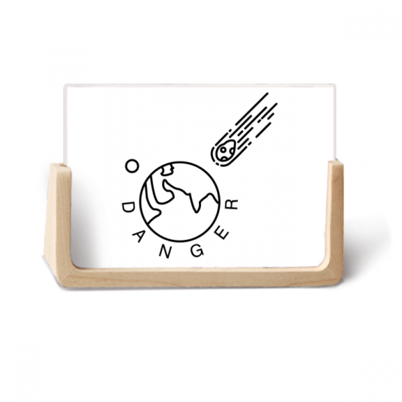 Impact Danger Earth Meteorites Photo Wooden Photo Frame Tabletop Display