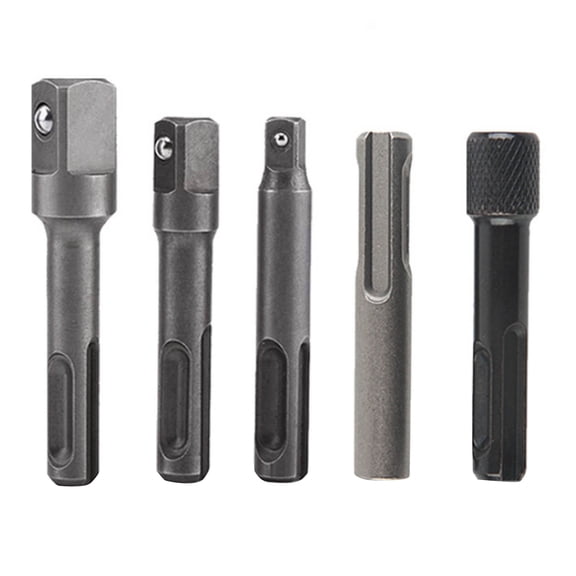 Impact Driver Extension Adapters Set Chrome Vanadium Steel, Spring Loaded, Quick Change, 5 Pcs